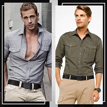Load image into Gallery viewer, JASGOOD Nylon Canvas Breathable Military Tactical Men Waist Belt With Plastic Buckle