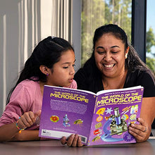 Load image into Gallery viewer, AmScope M162C-2L-PB10-WM-SP14-50P100S 40X-1000X Beginners Microscope Kit for Kids & Students w/Complete Science Accessory Kit + World of The Microscope Book