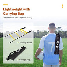 Load image into Gallery viewer, GHB Pro Agility Ladder Agility Training Ladder Speed 12 Rung 20ft with Carrying Bag