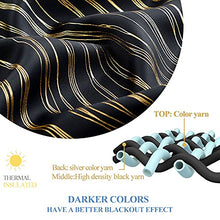 Load image into Gallery viewer, PANOVOUS Blackout Curtains for Bedroom 84 Inches Long Thermal Insulated Wave Line Black Curtains Drapes for Sliding Glass Door Room Darkening Light Heat Blocking Curtains 52W x 84L Inch 2 Panels Black