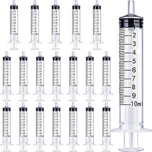 Load image into Gallery viewer, 20 Packs Plastic Syringe with Measurement, Suitable for Measuring, Watering, Refilling (10 ml)