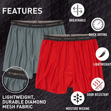 Load image into Gallery viewer, ExOfficio Men's Give-n-Go Boxer 2 Pack, Charcoal/Bolero Red, Large