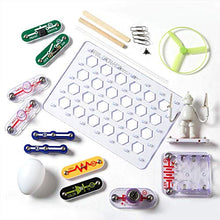 Load image into Gallery viewer, hand2mind Power Snap Circuits Electricity Science Kit for Kids 8-12, Kids Science Kit with Fact-Filled Guide, Create Snap Circuit Light and Coding for Kids, STEM Toys, 19 Science Experiments