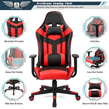 Load image into Gallery viewer, Acethrone Gaming Chair Racing Office Computer Ergonomic Video Game Chair Backrest and Seat Height Adjustable Swivel Recliner with Headrest and Lumbar Pillow Esports Chair,Red