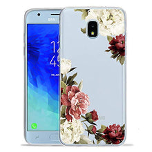 Load image into Gallery viewer, for Samsung Galaxy J3 2018 Case, J3V J3 V 3rd Gen, Express Prime 3, J3 Star, J3 Achieve, Amp Prime 3, Ueokeird Slim Shockproof Clear Floral Pattern Soft Flexible TPU Phone Cover (Blossom Flower)