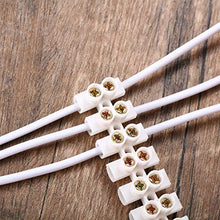Load image into Gallery viewer, 10 Pieces White Terminal Blocks 12-Position Terminal Strip Dual Row Screw Terminals Electric Wire Connector 4 mm² Wire Gauge, 20Amp 380V