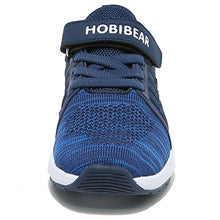 Load image into Gallery viewer, HOBIBEAR Boys Knit Running Shoes Breathable Lightweight Mesh Athletic Sneakers (DD-Dark Blue,13 Little Kid)