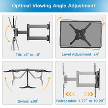 Load image into Gallery viewer, PERLESMITH Heavy Duty TV Wall Mount for Most 32-55 Inch Flat Curved TVs with Swivels Tilts & Extends - Full Motion TV Mount Fits LED, LCD, OLED 4K TVs Up to 88 lbs Max VESA 400x400