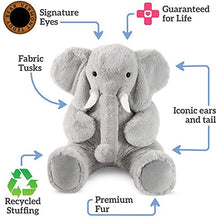 Load image into Gallery viewer, Vermont Teddy Bear Giant Elephant Stuffed Animal - Giant Stuffed Animals, 4 Foot