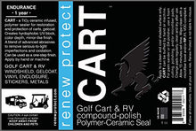 Load image into Gallery viewer, CART & RV KIT : : Golf Carts and RV Renewal - SiO2 & TiO2 Ceramic Infused, Polymer Paint Sealer w/ Advanced Abrasives - Annual Finish, 8oz CART + 8oz RP.11 + GLOZ Samples
