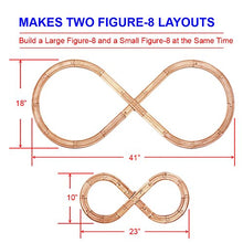 Load image into Gallery viewer, Tiny Conductors 52 Piece Wooden Train Track Set - 100% Real Wood, Compatible with Thomas and All Other Major Brands Wooden Toy Railroad Sets (52-Piece)