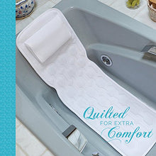 Load image into Gallery viewer, COMFYSURE Bath Cushion for Tub - Extra-Large Full Body Bath Tub Pillow & Non-Slip Spa Bathtub Mat Mattress Pad with Super Thick Breathable 3D Mesh Layers - Great Back Support for Adults (48"x 15")