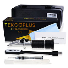 Load image into Gallery viewer, Refractometer for Grape Wine Making Dual-Scale - Automatic Temperature Compensation Alcohol 0-25% & Brix 0-40% Hydrometer Specific Gravity