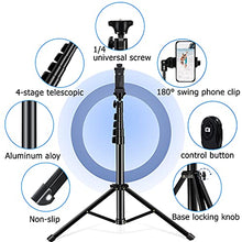 Load image into Gallery viewer, Selfie Stick Tripod, 64 inch Extendable Tripod Stand Phone Tripod Camera Tripod Wireless Remote Shutter Compatible with iPhone 13 12 11 pro Xs Max Xr,Android/Cameras