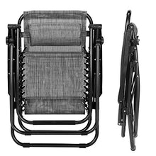 Load image into Gallery viewer, Set of 2 Zero Gravity Outdoor Lounge Chairs w/Cup Holder with Mobile Device Slot Adjustable Folding Patio Reclining Chairs W/Snack Tray + Phone Holder