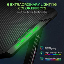 Load image into Gallery viewer, EUREKA ERGONOMIC Z60 Gaming Desk 60'' Z Shaped Large PC Computer Gaming Desks Tables with RGB LED Lights Controller Stand and Mouse Pad for E-Sport Racing Gamer Pro Home Office Gift