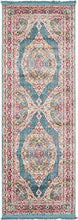Load image into Gallery viewer, Unique Loom Baracoa Collection Bright Tones Vintage Traditional Turquoise Runner Rug (2' 2 x 6' 0)