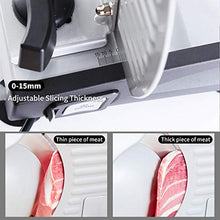 Load image into Gallery viewer, Meat Slicer Electric Deli Food Slicer with Child Lock Protection, Removable 7.5’’ Stainless Steel Blade and Food Carriage, Adjustable Thickness Food Slicer Machine for Meat, Cheese, Bread(150W)