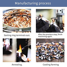 Load image into Gallery viewer, HKS 50 PCS Ring Terminals 1/4" Blue 16-14 AWG - M6 - Electrical Connectors - Heat Shrink Wire Connector Kit - Tinned Red Copper - Automotive Marine Ring Connectors - Waterproof and Insulated