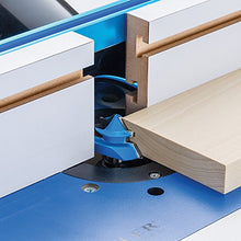 Load image into Gallery viewer, Rockler Router Bit Set Up Jigs for 45 Degree Lock Miter Bits – Jig Works for 3/4” Stock on One Side & 5/8” on Other – High-Quality HDPE Miter Router Bit - Lock Miter Router Bit Measure 2" x 3-7/8" x 3/4"