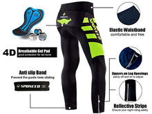 Load image into Gallery viewer, sponeed Men's Cycle Shorts Tights Long Pants Athletic Cycling Outdoor Sports Asia L/US M Green