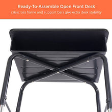 Load image into Gallery viewer, ECR4Kids ELR-24103F-MP 24" x 18" Adjustable Open Front Student Desk with Metal Book Box, Maple and Black