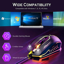 Load image into Gallery viewer, Gaming Mouse Wired, UHURU USB Computer Mice with 6 Programmable Buttons, 4 Adjustable DPI Up to 4800, 7 Backlight Modes Ergonomic RGB Gaming Mouse for Laptop PC Gamers