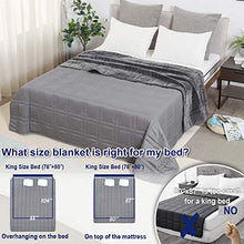 Load image into Gallery viewer, OMYSTYLE California King Size Weighted Blanket 20lbs(88''x104'', Double-Sided), Reversible Weighted Blanket with Warm Short Plush and Cool Tencel Fabric for All Season Use - Carry Bag Included