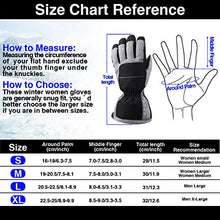 Load image into Gallery viewer, Snowboarding Gloves,Men's Full Finger Winter Ski Gloves with Thermal Reflective Stripe, Winter Warm Waterproof Snow Gloves for Skiing Snowboarding Motorcycling Cycling Outdoor Sports …