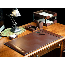 Load image into Gallery viewer, Dacasso Bonded Leather Desk Set, 8pcs, Brown