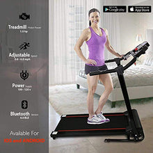 Load image into Gallery viewer, SereneLife SLFTRD18 - Smart Folding Compact Treadmill with Downloadable App & Bluetooth connectivity