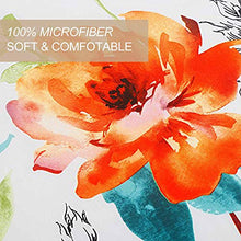 Load image into Gallery viewer, NANKO Queen Comforter Set 3 PC, White Red Pastel Floral Print Soft Microfiber Bedding - All Season Quilted Comforter with 2 Pillowshams - Best Modern Bed Set for Women Men, 88 x 90