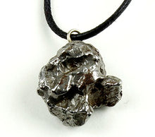 Load image into Gallery viewer, Dancing Bear Authentic Meteorite Pendant Necklace, Treasure Chest Box, Real Space Rock, Educational Card & Certificate of Authenticity. Adjustable Cord, Campo Del Cielo, Argentina