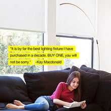 Load image into Gallery viewer, Brightech Sparq - Hanging, LED Arc Floor Lamp - Over The Couch, Contemporary Standing Lamp - Modern, Dimmable Light Arching from Behind The Sofa - Living Room & Office Pole Lamp