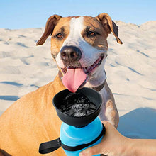 Load image into Gallery viewer, Pet Water Bottle for Dogs, dog water bottle foldable, Dog Travel Water bottle, Dog Water Dispenser, Lightweight & Convenient for Travel BPA Free 18 OZ. (Blue)