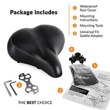 Load image into Gallery viewer, Most Comfortable Bike Seat for Seniors – Extra Wide and Padded Bicycle Saddle for Men and Women Comfort – Universal Bike Seat Replacement