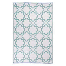 Load image into Gallery viewer, DII Reversible Outdoor Lattice Woven Rug, 4x6 Ft, Aqua