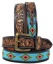 Load image into Gallery viewer, Western Beaded Genuine Leather Belt For Men and Women AF26RT39-30