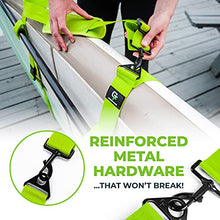 Load image into Gallery viewer, Gradient Fitness Kayak/Paddle Board/Surfboard Shoulder Strap | Hands-Free SUP Carrying Strap Boards with Padded Shoulder Sling, Paddle Carrier & Metal Accessories (Green)