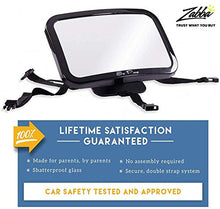 Load image into Gallery viewer, Shatterproof Baby Backseat Mirror for Car - View Infant in Rear Facing Car Seat - Newborn Safety With Secure Crash Tested Headrest Double-Strap - Essential Car Seat Accessories