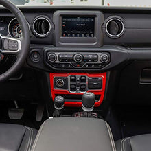 Load image into Gallery viewer, JeCar Window Control Panel Trim Cover Interior Decoration Accessories for 2018-2022 Jeep Wrangler JL JLU & 2020-2022 Gladiator JT, Red