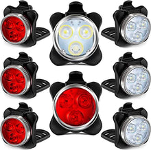 Load image into Gallery viewer, Rechargeable Bike Light Sets,Super Bright Front Headlight and Rear LED Bicycle Lights,650mah Lithium Batteries,4 Light Mode Options (8 Light Set (Total of 8 Lights))