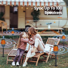 Load image into Gallery viewer, Outdoor Bluetooth Speakers, LED Atmosphere Speaker Portable Waterproof Party Speaker, Sync Up to 100 Speakers, BT5.0 Gift for Patio Garden Home Decorations, Wall Mount&Hook&Stake, 1 Pack