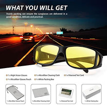 Load image into Gallery viewer, Night Driving Glasses Fit Over Glasses, HD Polarized Anti Glare Wrap Around Night Vision Glasses for Men & Women