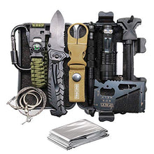 Load image into Gallery viewer, Cool & Unique Fathers Day Birthday Gifts for Him Men Husband Dad Boyfriend, Fun Gadget Mens Gifts Ideas, 11-in-1 Survival Gear Kits, EDC Emergency Tools and Everyday Carry Gear, Official Survival Kit