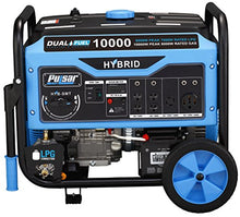 Load image into Gallery viewer, Pulsar PG10000B16 Portable Dual Fuel Generator-8000 Rated 10000 Peak Watts-Gas & LPG Electric Start-Switch-&-Go Build in, RV Ready-CARB Compliant, 10, 000W, Black