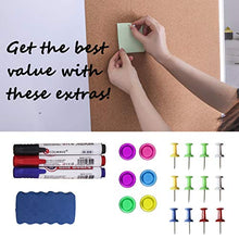 Load image into Gallery viewer, Magnetic Whiteboard and Cork Board Combination Board, Dry Erase Board Bulletin Combo Board for Home Office, Wall Mounted Message Memo Board with Markers, Eraser, Magnets, Push Pin, 36 x 24 Inches