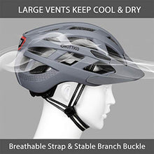 Load image into Gallery viewer, GROTTICO Adult-Men-Women Bike Helmet with Light - CPSC Certified for Mountain Road Bicycle Helmet with Replacement Pads & Detachable Visor
