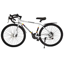 Load image into Gallery viewer, R.ROARING Commuter Road Bike 26 inch Wheels 21 Speed Shifting Bikes Dual Disc Brake Road Bicycle for Adults Mens Women, White