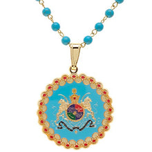 Load image into Gallery viewer, Asoodehdelan Silver PT Iran Map Faravahar Necklace Iranian Persian Zoroastrian Farvahar Persia Chain (Leather String)